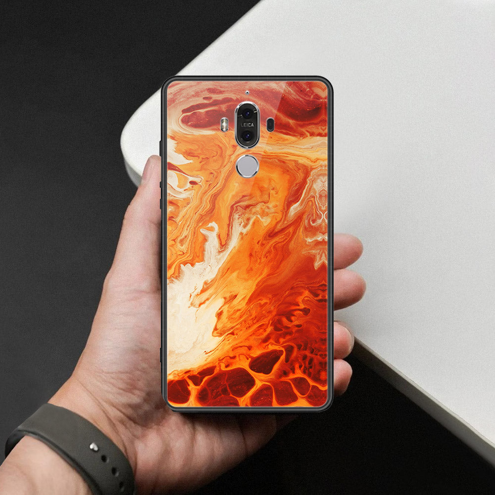 Huawei Mate 9 Cover - Mystic Marble Series - HQ Ultra Shine Premium Infinity Glass Soft Silicon Borders Case