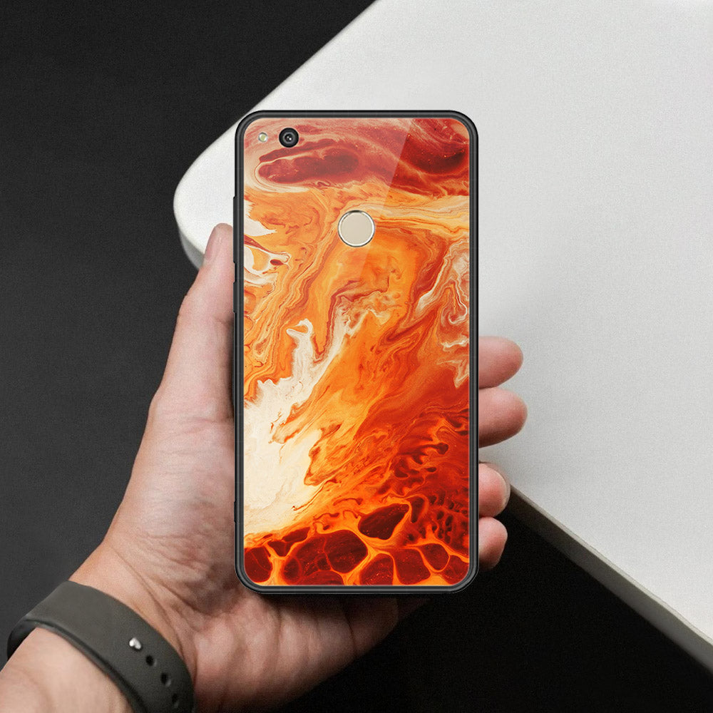Huawei Honor 8 Lite Cover - Mystic Marble Series - HQ Ultra Shine Premium Infinity Glass Soft Silicon Borders Case