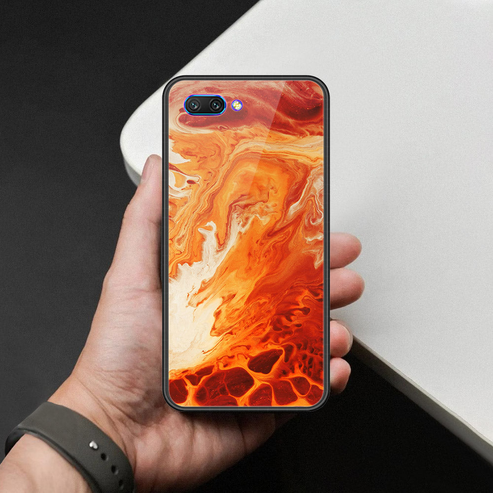 Huawei Honor 10 Cover - Mystic Marble Series - HQ Ultra Shine Premium Infinity Glass Soft Silicon Borders Case