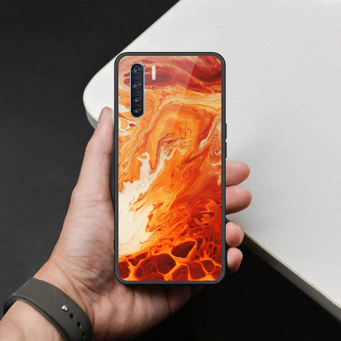 Oppo F15 Cover - Mystic Marble Series - HQ Ultra Shine Premium Infinity Glass Soft Silicon Borders Case