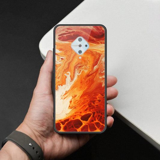 Vivo S1 Pro Cover - Mystic Marble Series - HQ Ultra Shine Premium Infinity Glass Soft Silicon Borders Case