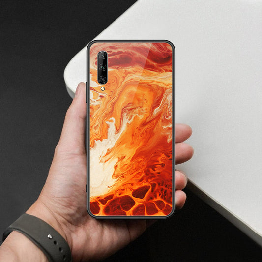Huawei Y9s Cover - Mystic Marble Series - HQ Ultra Shine Premium Infinity Glass Soft Silicon Borders Case