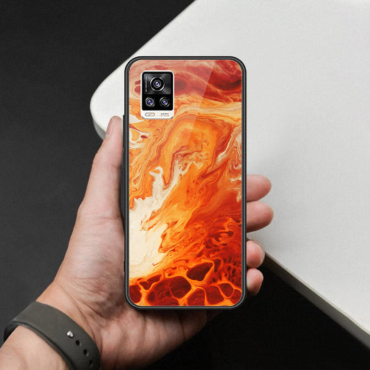 Vivo V20 Cover - Mystic Marble Series - HQ Ultra Shine Premium Infinity Glass Soft Silicon Borders Case