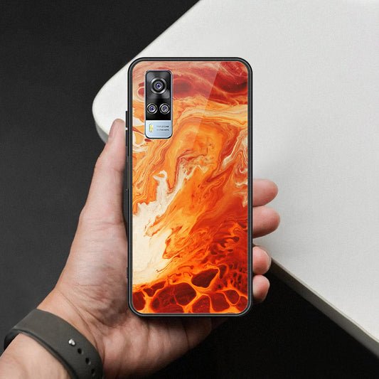 Vivo Y51a Cover - Mystic Marble Series - HQ Ultra Shine Premium Infinity Glass Soft Silicon Borders Case