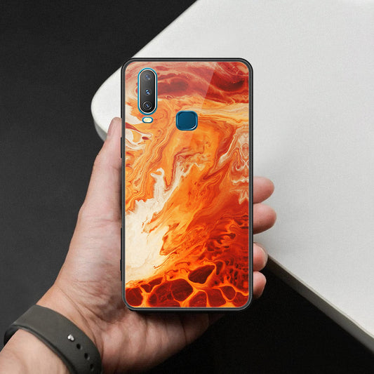 Vivo Y15 Cover - Mystic Marble Series - HQ Ultra Shine Premium Infinity Glass Soft Silicon Borders Case