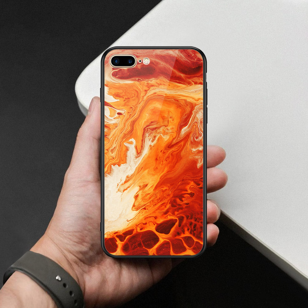 iPhone 8 Plus / 7 Plus - Mystic Marble Series - HQ Ultra Shine Premium Infinity Glass Soft Silicon Borders Case