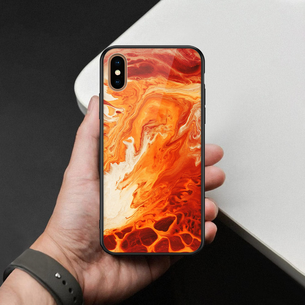 iPhone XS Max - Mystic Marble Series - HQ Ultra Shine Premium Infinity Glass Soft Silicon Borders Case