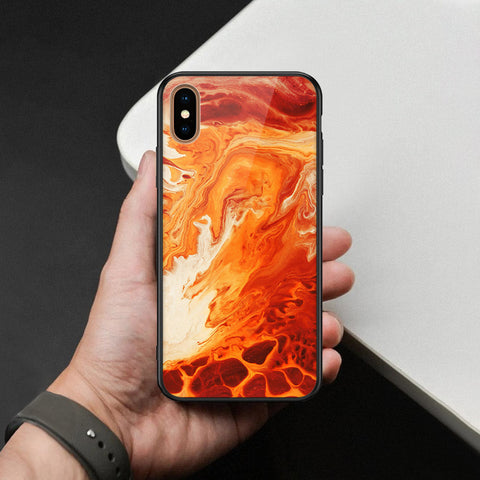 iPhone XS Max - Mystic Marble Series - HQ Ultra Shine Premium Infinity Glass Soft Silicon Borders Case