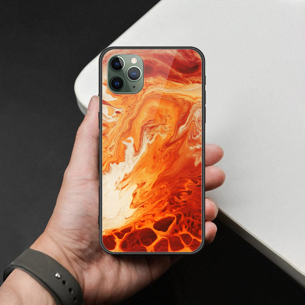 iPhone 11 Pro - Mystic Marble Series - HQ Ultra Shine Premium Infinity Glass Soft Silicon Borders Case