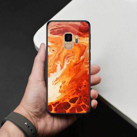 Samsung Galaxy S9 Cover - Mystic Marble Series - HQ Ultra Shine Premium Infinity Glass Soft Silicon Borders Case
