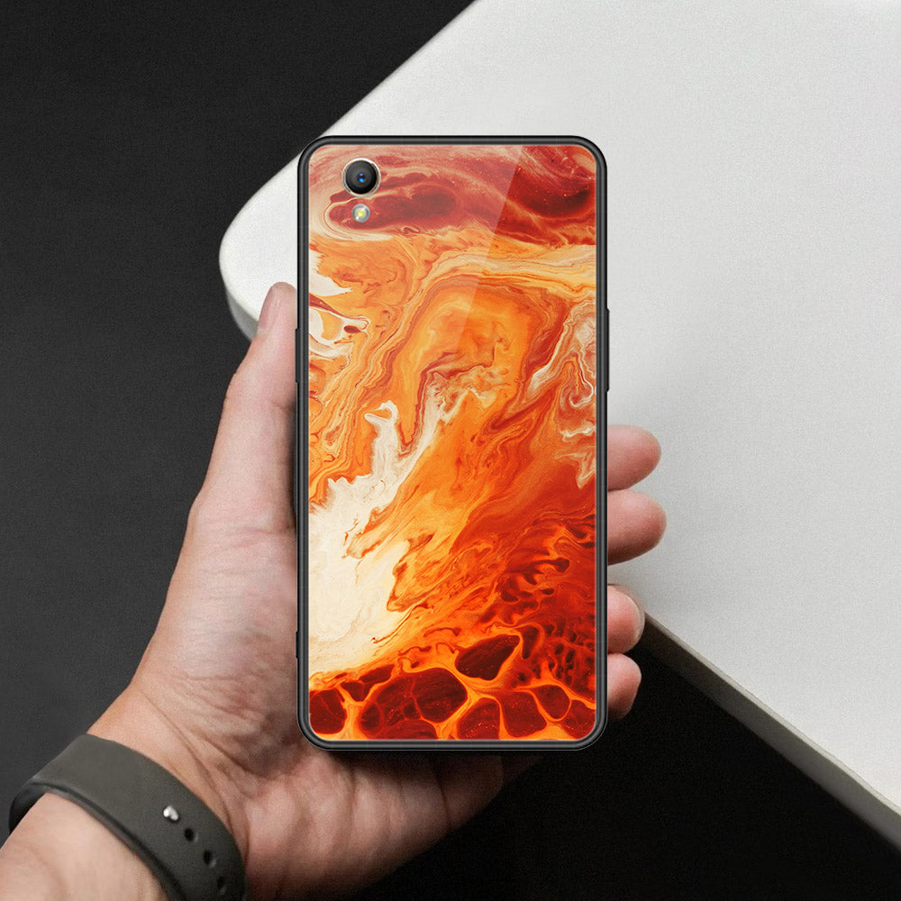 Oppo A37 Cover - Mystic Marble Series - HQ Ultra Shine Premium Infinity Glass Soft Silicon Borders Case