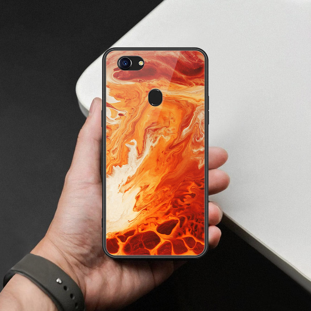 Oppo F5 Cover - Mystic Marble Series - HQ Ultra Shine Premium Infinity Glass Soft Silicon Borders Case