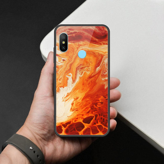 Redmi 6 Pro Cover - Mystic Marble Series - HQ Ultra Shine Premium Infinity Glass Soft Silicon Borders Case
