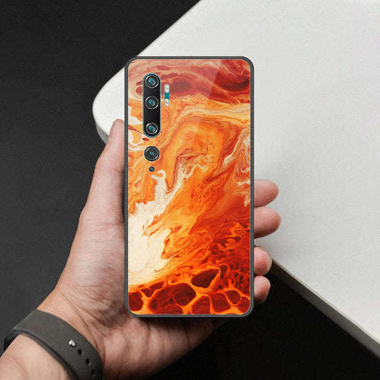 Xiaomi Mi CC9 Pro Cover - Mystic Marble Series - HQ Ultra Shine Premium Infinity Glass Soft Silicon Borders Case