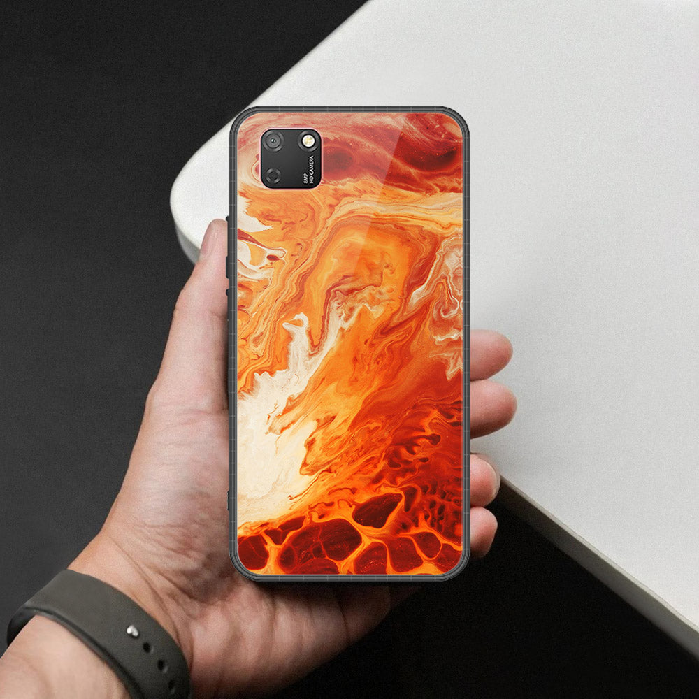 Huawei Y5p Cover - Mystic Marble Series - HQ Ultra Shine Premium Infinity Glass Soft Silicon Borders Case