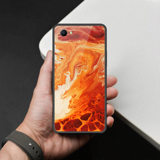 Oppo A3 Cover - Mystic Marble Series - HQ Ultra Shine Premium Infinity Glass Soft Silicon Borders Case