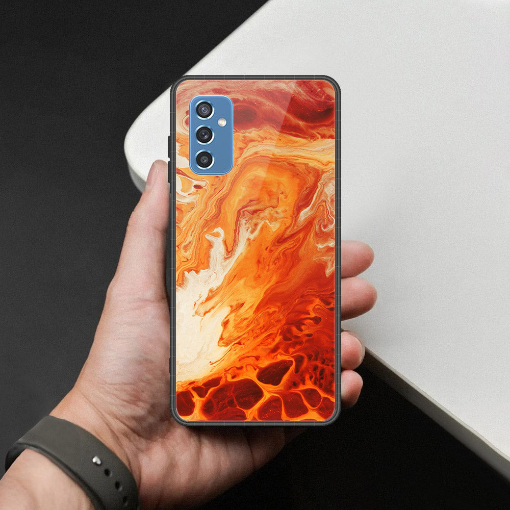 Samsung Galaxy M52 5G Cover - Mystic Marble Series - HQ Ultra Shine Premium Infinity Glass Soft Silicon Borders Case