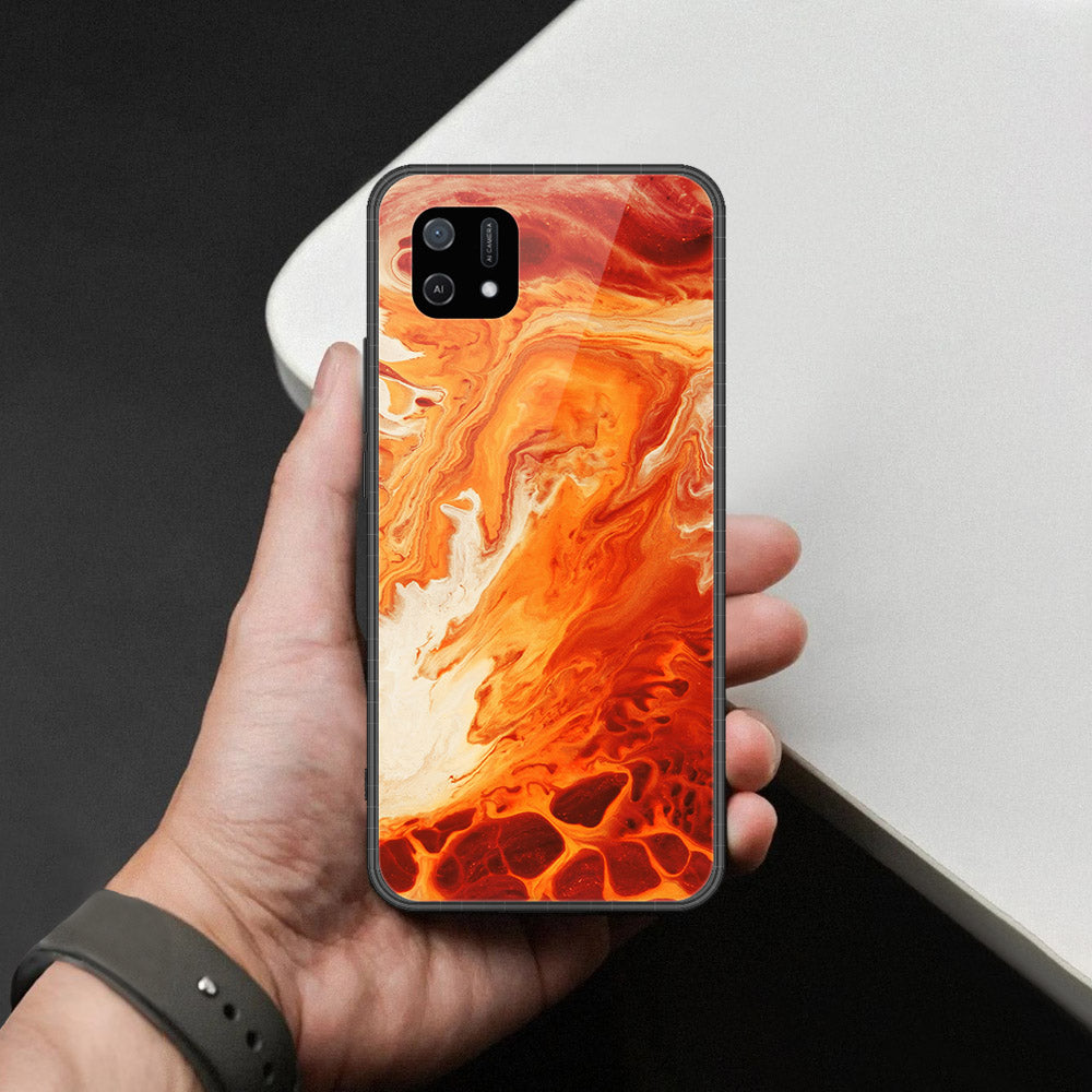 Oppo A16K Cover - Mystic Marble Series - HQ Ultra Shine Premium Infinity Glass Soft Silicon Borders Case