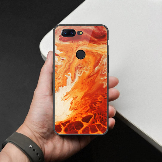 OnePlus 5T Cover - Mystic Marble Series - HQ Ultra Shine Premium Infinity Glass Soft Silicon Borders Case