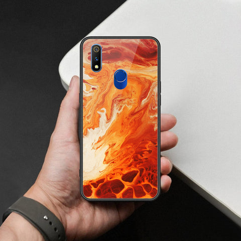 Realme 3 Pro Cover - Mystic Marble Series - HQ Ultra Shine Premium Infinity Glass Soft Silicon Borders Case