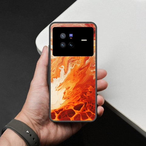 Vivo X80 Cover - Mystic Marble Series - HQ Ultra Shine Premium Infinity Glass Soft Silicon Borders Case