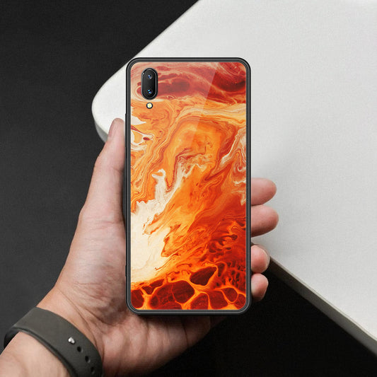 Vivo V11 Pro Cover - Mystic Marble Series - HQ Ultra Shine Premium Infinity Glass Soft Silicon Borders Case