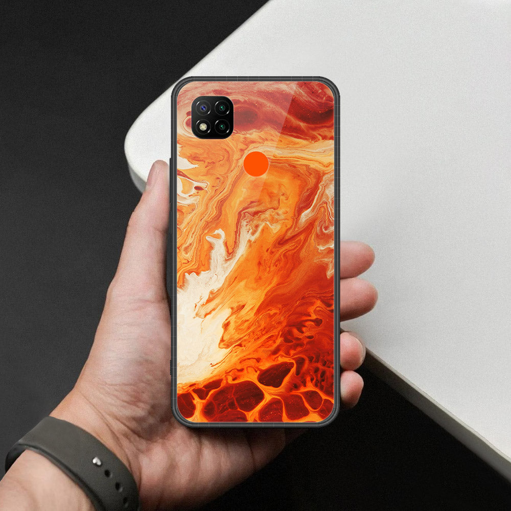 Xiaomi Redmi 9C Cover - Mystic Marble Series - HQ Ultra Shine Premium Infinity Glass Soft Silicon Borders Case