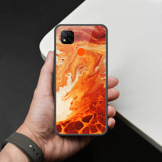 Xiaomi Redmi 9C Cover - Mystic Marble Series - HQ Ultra Shine Premium Infinity Glass Soft Silicon Borders Case