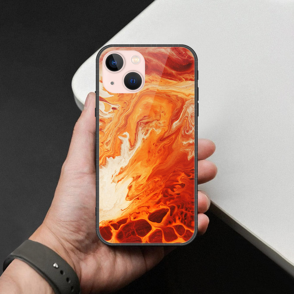 iPhone 14 - Mystic Marble Series - HQ Ultra Shine Premium Infinity Glass Soft Silicon Borders Case
