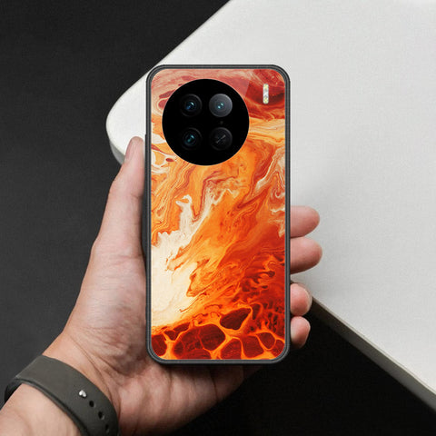 Vivo X90 Pro Cover - Mystic Marble Series - HQ Ultra Shine Premium Infinity Glass Soft Silicon Borders Case