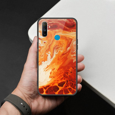 Realme 5s Cover - Mystic Marble Series - HQ Ultra Shine Premium Infinity Glass Soft Silicon Borders Case