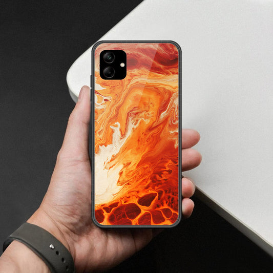 Samsung Galaxy F17 Cover - Mystic Marble Series - HQ Ultra Shine Premium Infinity Glass Soft Silicon Borders Case