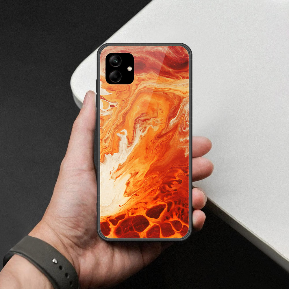 Samsung Galaxy F04 Cover - Mystic Marble Series - HQ Ultra Shine Premium Infinity Glass Soft Silicon Borders Case