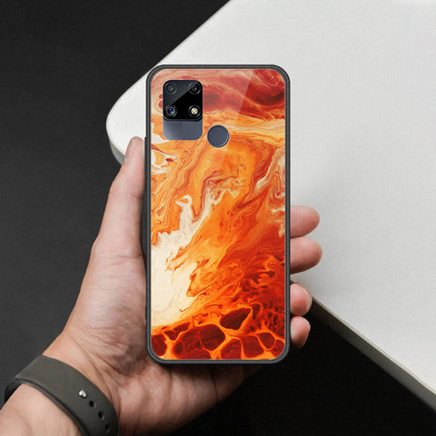 Realme Narzo 20 Cover - Mystic Marble Series - HQ Ultra Shine Premium Infinity Glass Soft Silicon Borders Case