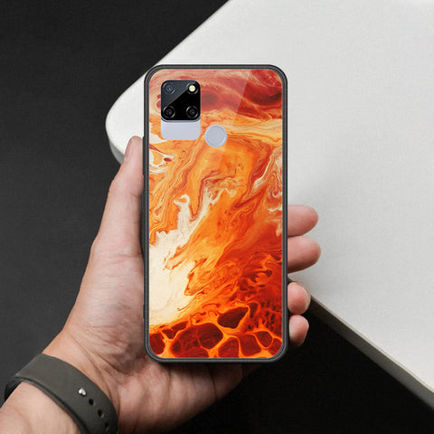 Realme C12 Cover - Mystic Marble Series - HQ Ultra Shine Premium Infinity Glass Soft Silicon Borders Case