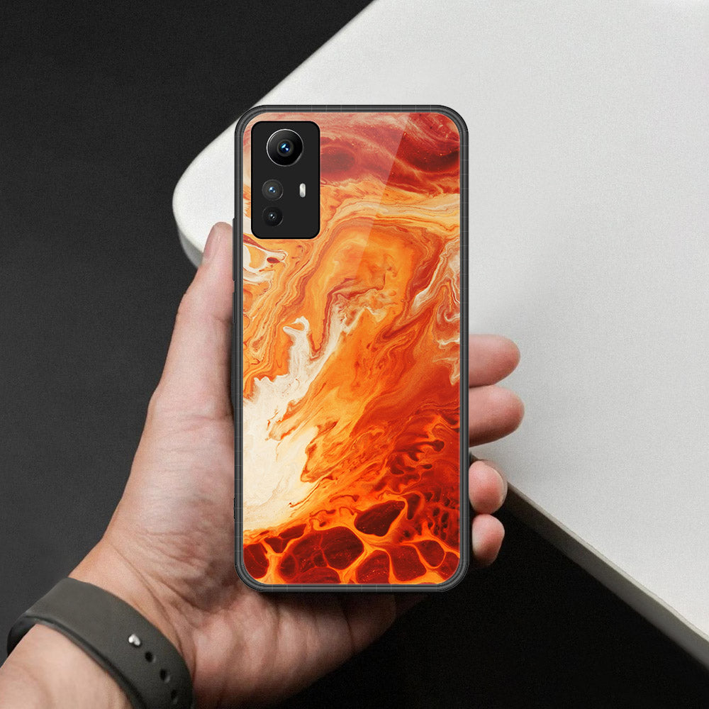 Xiaomi Redmi Note 12S Cover - Mystic Marble Series - HQ Ultra Shine Premium Infinity Glass Soft Silicon Borders Case