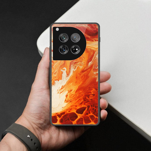 OnePlus 12 Cover - Mystic Marble Series - HQ Ultra Shine Premium Infinity Glass Soft Silicon Borders Case