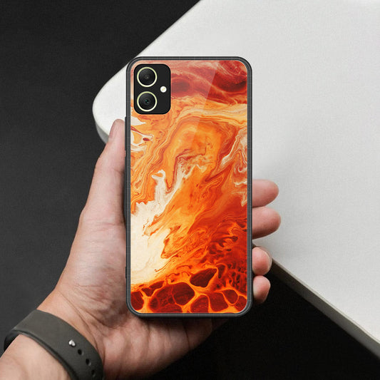 Samsung Galaxy F05 Cover - Mystic Marble Series - HQ Ultra Shine Premium Infinity Glass Soft Silicon Borders Case