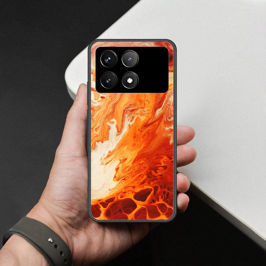 Xiaomi Poco F6 Pro Cover - Mystic Marble Series - HQ Ultra Shine Premium Infinity Glass Soft Silicon Borders Case