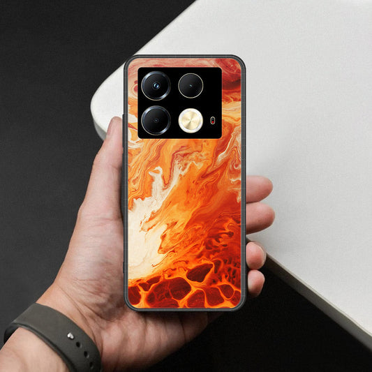 Infinix Note 40 Pro 5G Cover - Mystic Marble Series - HQ Ultra Shine Premium Infinity Glass Soft Silicon Borders Case