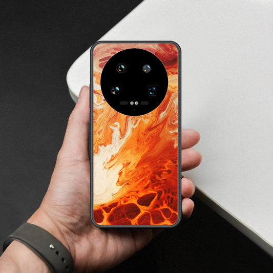 Xiaomi 14 Ultra Cover - Mystic Marble Series - HQ Ultra Shine Premium Infinity Glass Soft Silicon Borders Case