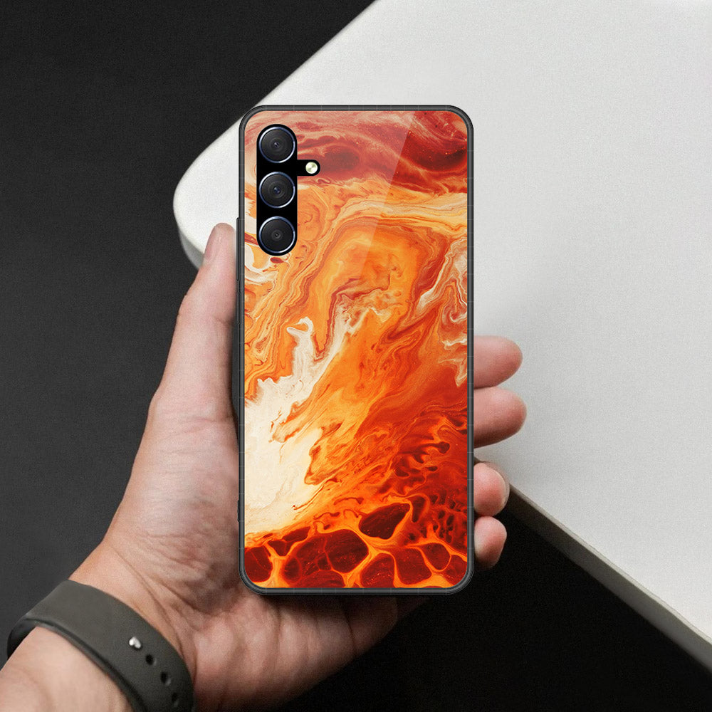 Samsung Galaxy F54 Cover - Mystic Marble Series - HQ Ultra Shine Premium Infinity Glass Soft Silicon Borders Case
