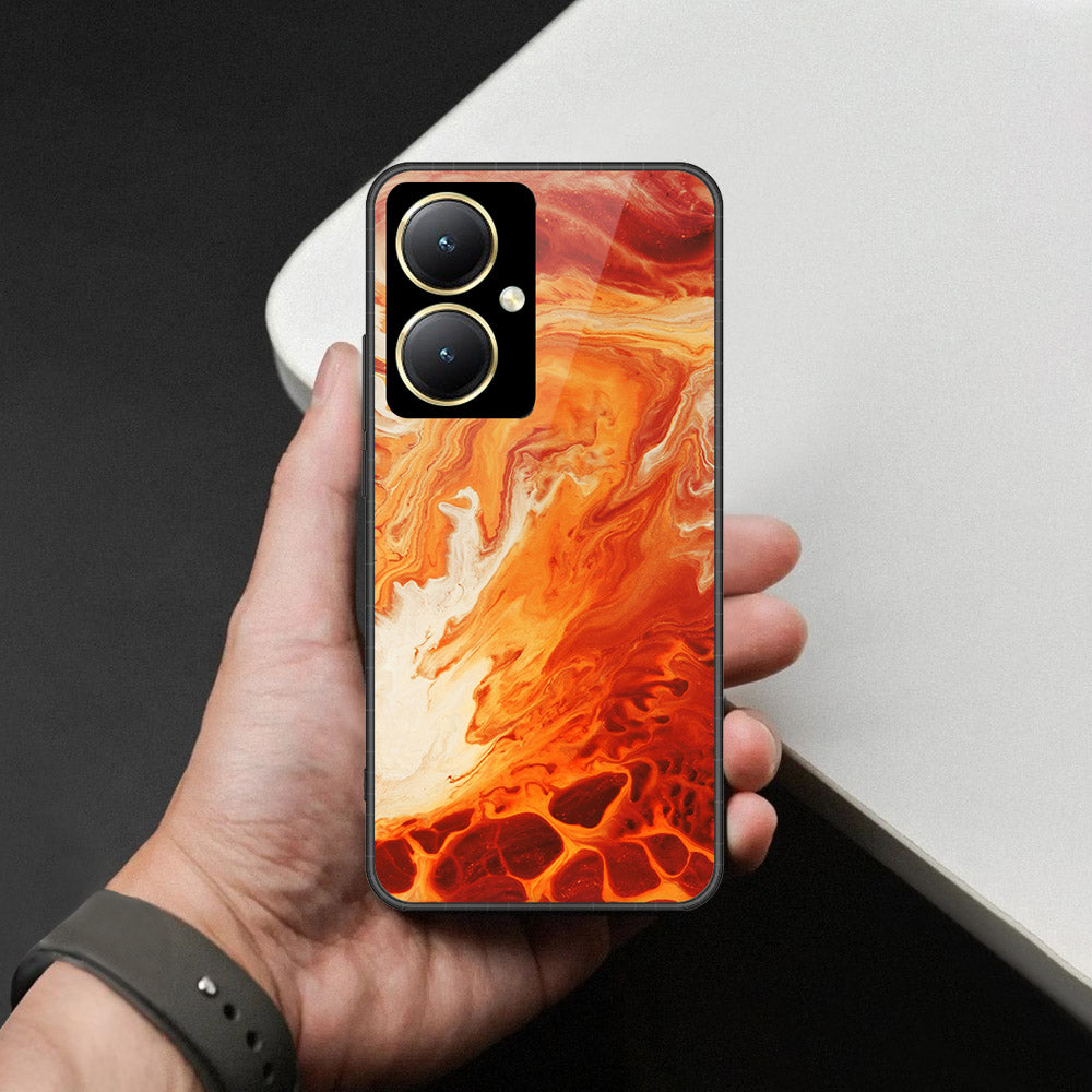 Vivo Y35 Plus Cover - Mystic Marble Series - HQ Ultra Shine Premium Infinity Glass Soft Silicon Borders Case