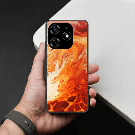 Tecno Spark 10 Pro Cover - Mystic Marble Series - HQ Ultra Shine Premium Infinity Glass Soft Silicon Borders Case