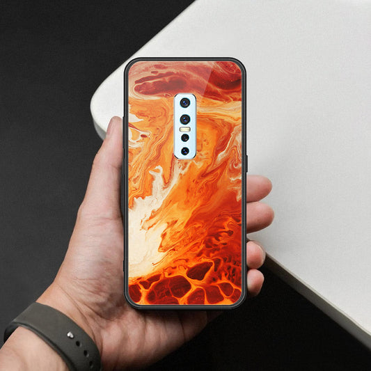 Vivo V17 Pro Cover - Mystic Marble Series - HQ Ultra Shine Premium Infinity Glass Soft Silicon Borders Case