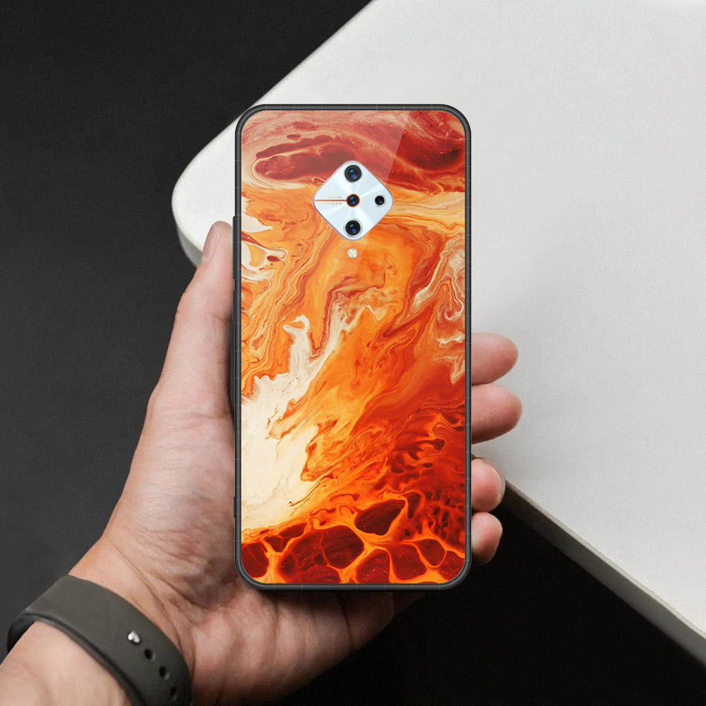 Vivo Y9s Cover - Mystic Marble Series - HQ Ultra Shine Premium Infinity Glass Soft Silicon Borders Case