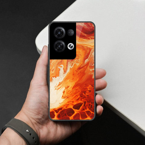 Oppo Reno 8 Pro  Cover - Mystic Marble Series - HQ Ultra Shine Premium Infinity Glass Soft Silicon Borders Case