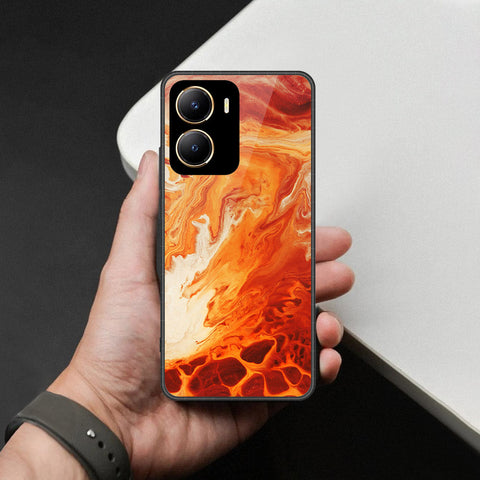 Vivo Y16 Cover - Mystic Marble Series - HQ Ultra Shine Premium Infinity Glass Soft Silicon Borders Case