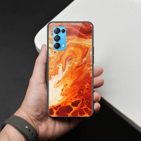 Oppo Reno 5 5G Cover - Mystic Marble Series - HQ Ultra Shine Premium Infinity Glass Soft Silicon Borders Case