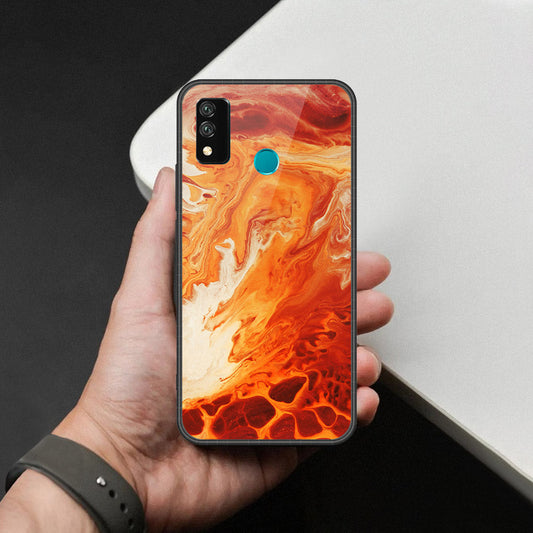 Huawei Y8s Cover - Mystic Marble Series - HQ Ultra Shine Premium Infinity Glass Soft Silicon Borders Case